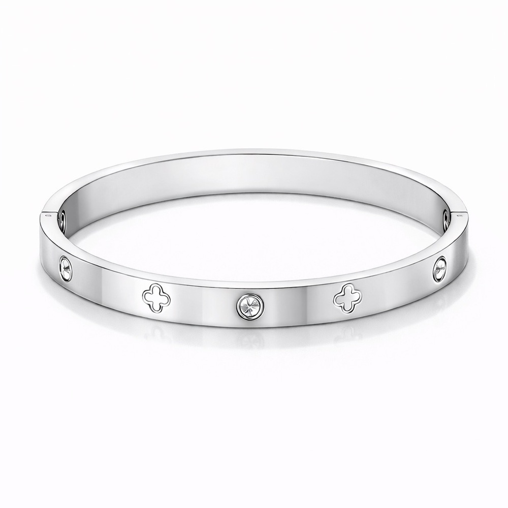 NEW | 18K Gold Plated Silver Bracelet with Cubic Zirconia